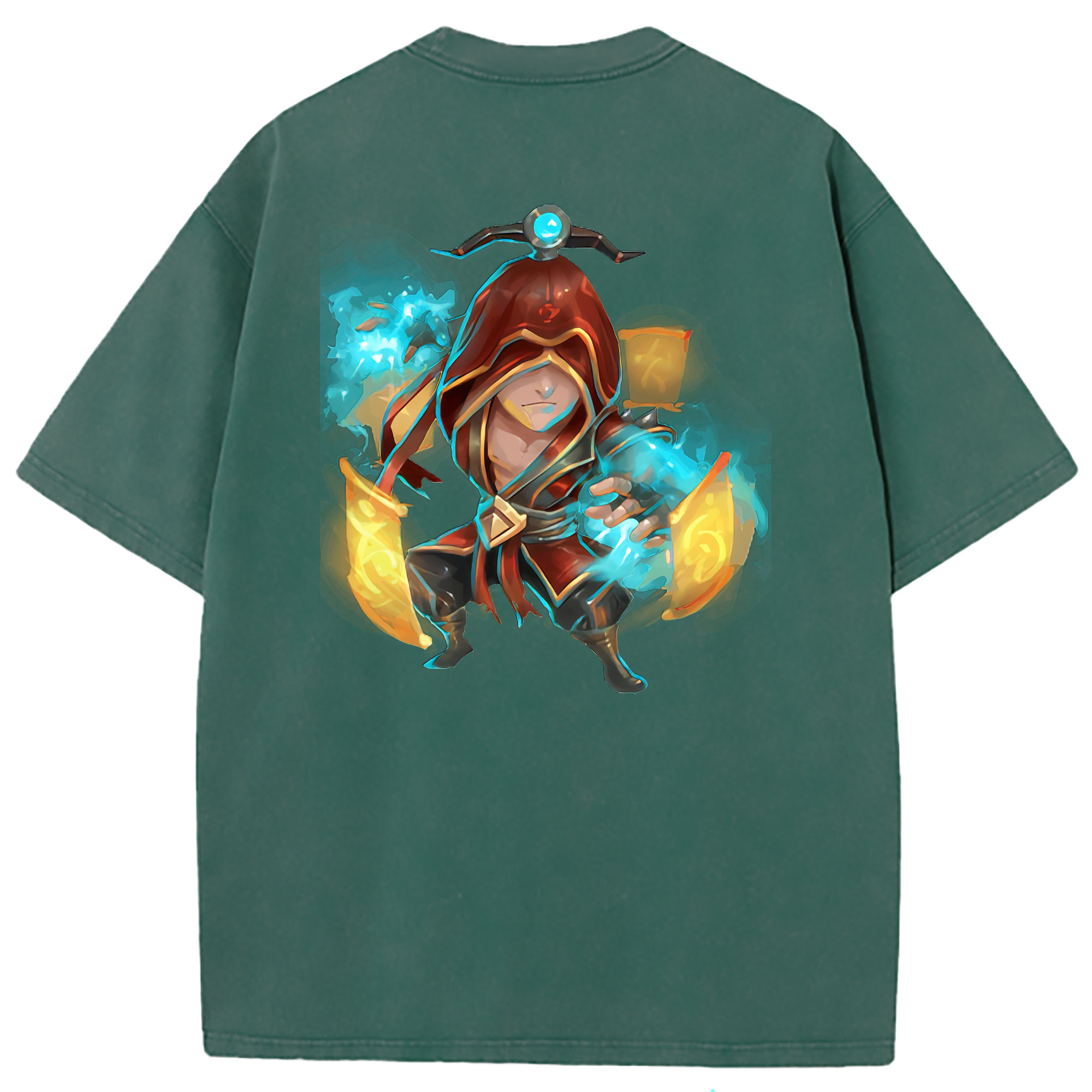 （画像用） リーグ・オブ・レジェンド League of Legends LOL 綿100% ヴィンテージ風 半袖Tシャツ（背面プリント）